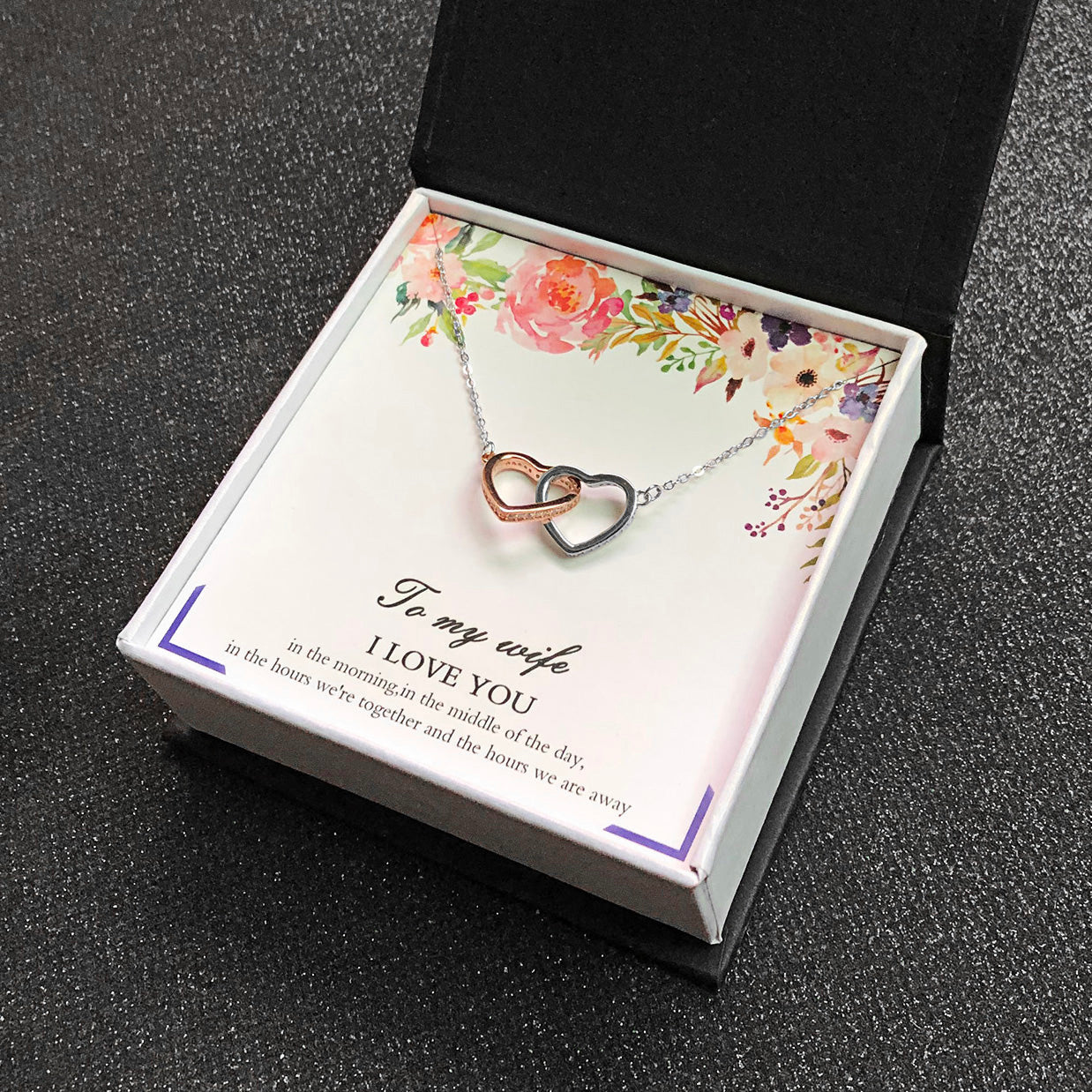 Wife Greeting Card Sterling Silver Infinity Heart Necklace Women Ginger Lyne Collection - Wife-32