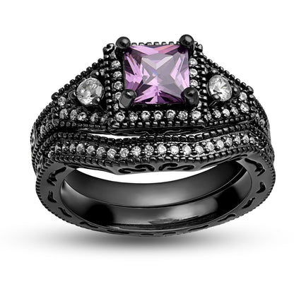 DanielleWeddingRingSetforWomenCZBlackEngagementGingerLyneCollection_Purple-1