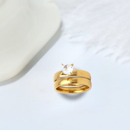 4mmWeddingRingSetforWomenStainlessSteelEngagementRingandBandGingerLyneCollection_Gold-5