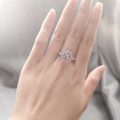 PinkMorganiteEngagementRingforWomenSterlingSilverGingerLyneCollection_Pink-6