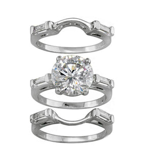 Alisha 3 Ring Bridal Set Engagement Wedding Band Ginger Lyne Collection - 10