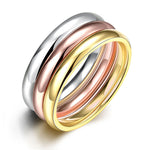 Load image into Gallery viewer, 3 Ring Wedding Band Set Stainless Steel Women Men by Ginger Lyne Collection - 11.5
