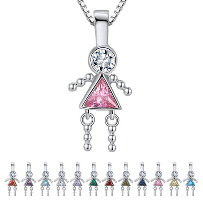 BirthstonePendantNecklaceforGirlMomorGrandmabyGingerLyneSterlingSilverCZFamilyBirthdayCharm_GirlOctober-1