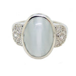 Load image into Gallery viewer, Cory Statement Ring Women Oval Fire Opal White Gold Plated Ginger Lyne Collection - 10

