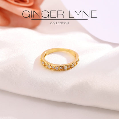 AlessiaWeddingBandforWomenSterlingSilverCZAnniversaryHalfEternityBandStackablebyGingerLyne_Gold-2