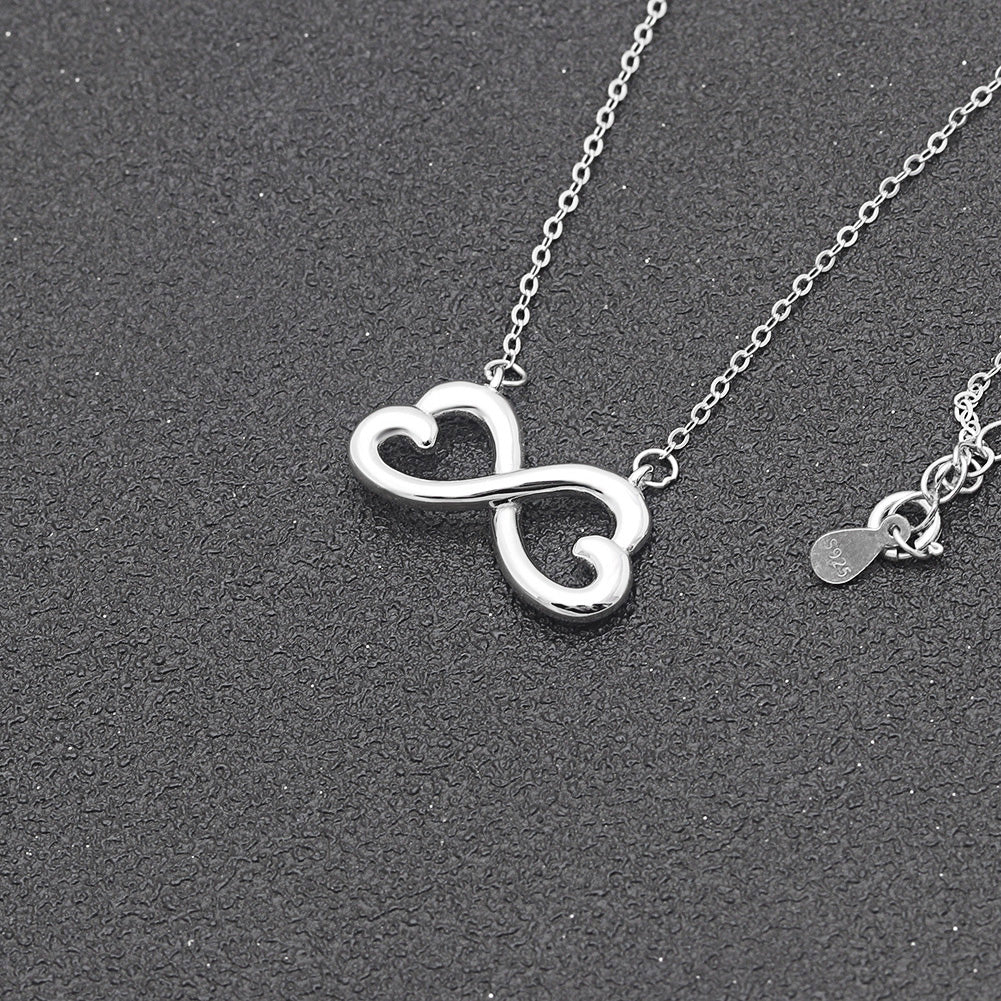 Wife Greeting Card Sterling Silver Infinity Heart Necklace Women Ginger Lyne Collection