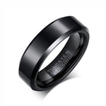 Load image into Gallery viewer, Matte Black Tungsten Carbide Wedding Band Ring Women Men Ginger Lyne Collection - 6mm,11
