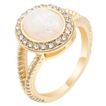 Load image into Gallery viewer, Lindsey Statement Ring Fire Opal Cubic Zirconia Womens Ginger Lyne Collection - 9
