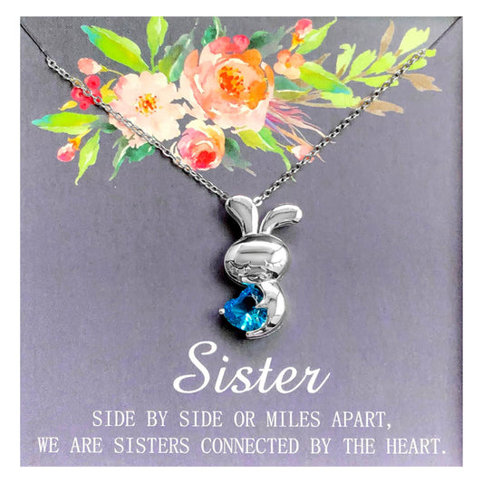 SisterGreetingCardSterlingSilverBunnyLoveNecklaceforWomenGingerLyneCollection_Sister-26-1