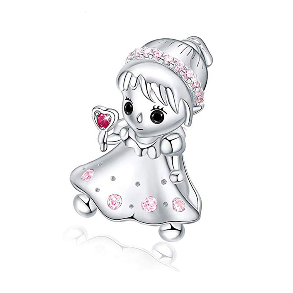 Baby Girl or Boy Charm for Women European Bead CZ Sterling Silver Ginger Lyne Collection - Girl