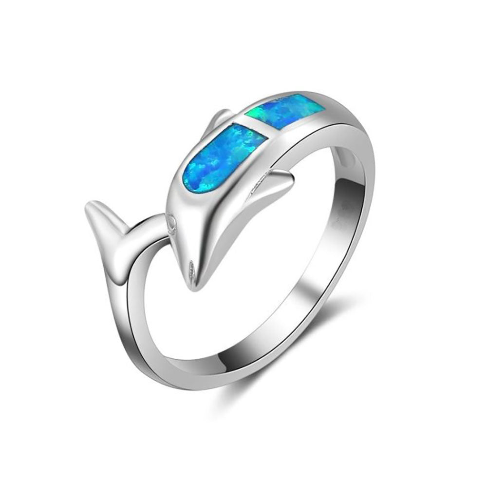 DolphinFireOpalRingWhiteGoldPlatedWomensGingerLyneCollection_Blue-1