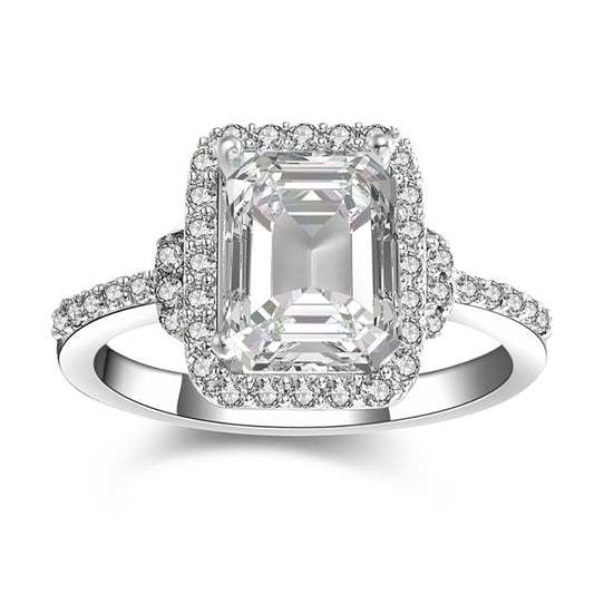 DorianEngagementRingHaloEmeraldSterlingSilverWomenGingerLyneCollection_Silver-1