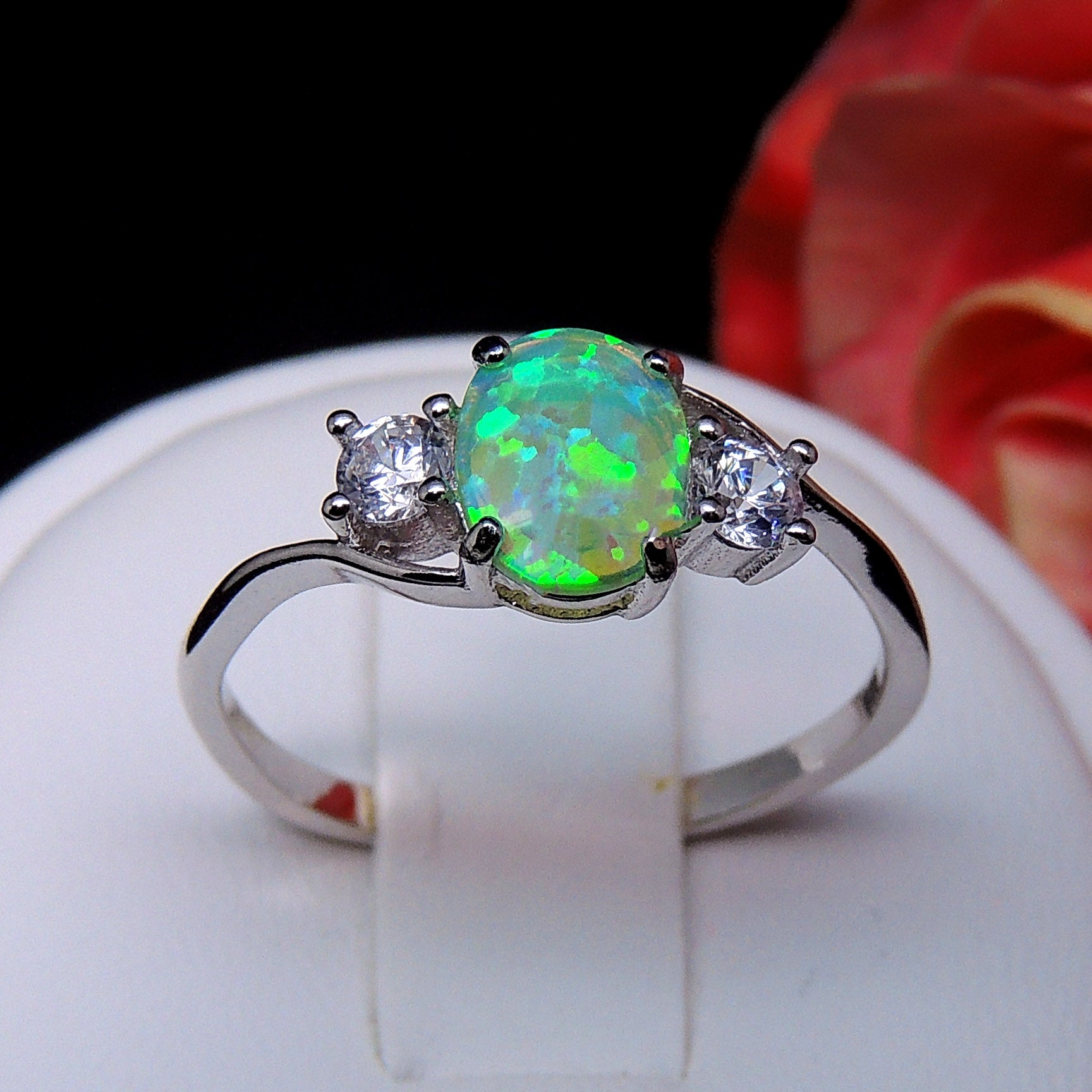 AddyPurpleOpalRingSterlingSilverWomenEngagementGingerLyneCollection_Green-5