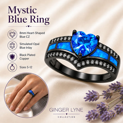 BlackEngagementRingforWomenMysticTopazCZHeartPromiseRingGiftforHerGingerLyne_Blue-3