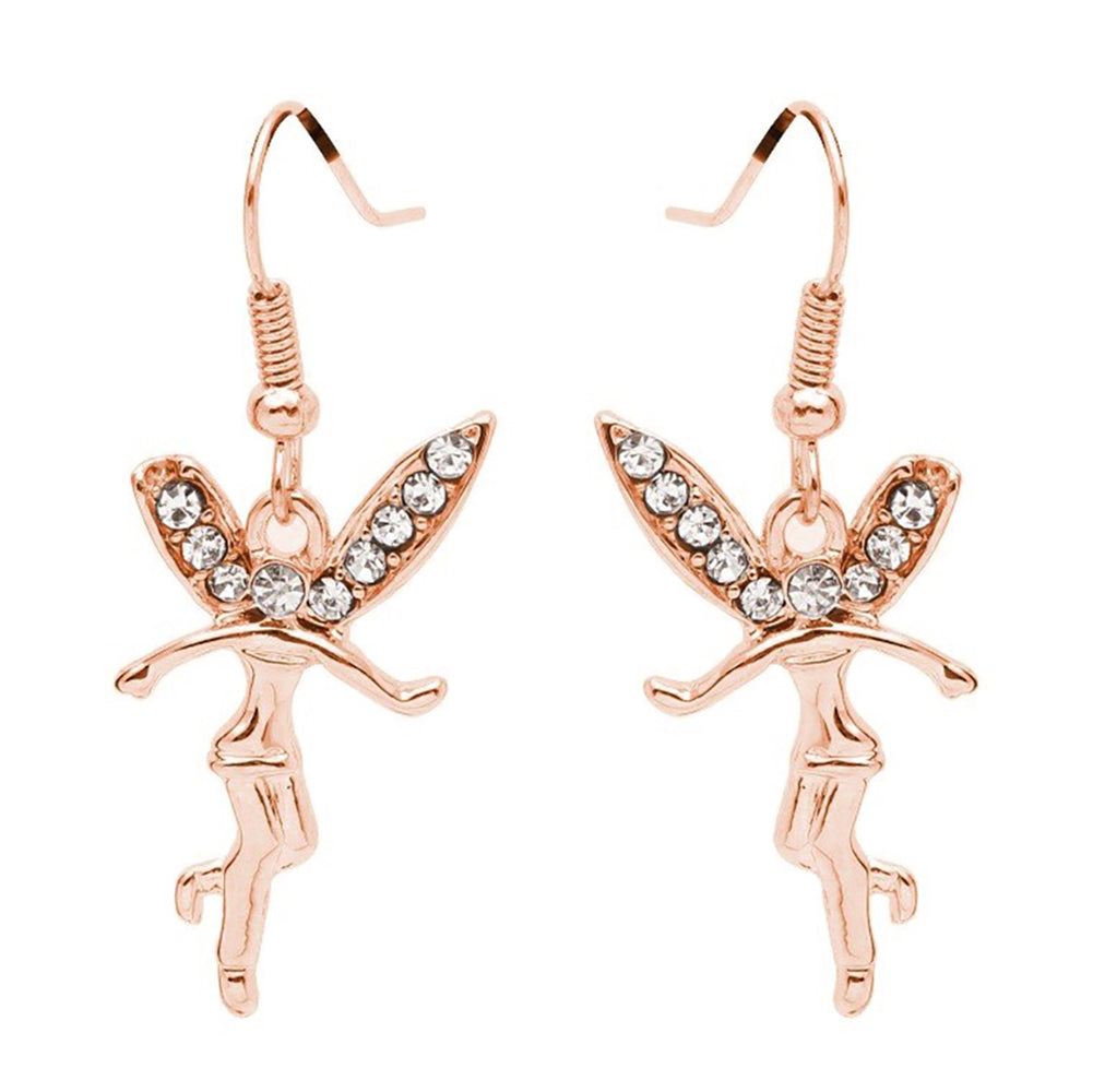 Fairy Crystal Wings Hook Earrings Girls Women Ginger Lyne Collection