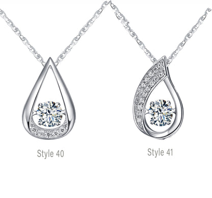 OvalNecklaceforWomanSterlingSilverPendantandChainSwingStoneGingerLyneCollection_Style40-2