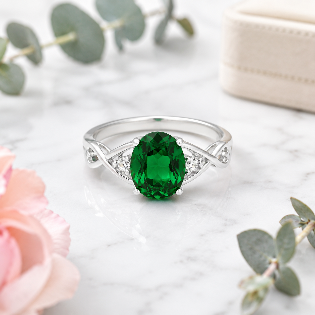 BirthstoneEngagementRingforWomenbyGingerLyneSterlingSilverCubicZirconia_green-2