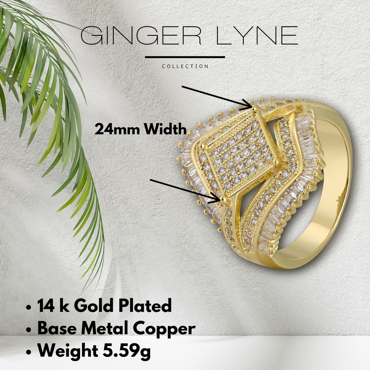 AngelicaBaguetteStatementRingforWomenGoldPlatedBaguetteCzGingerLyneCollection_Gold-5