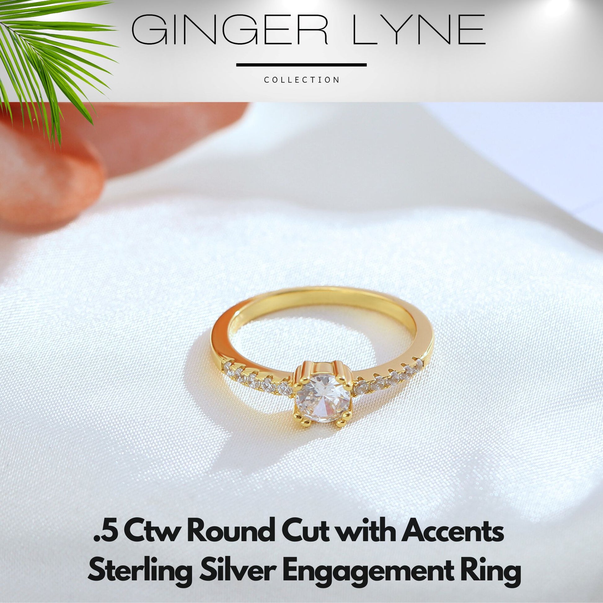 RoundEngagementRingforWomenbyGingerLyne.5CtSimulatedDiamondSterlingSilverWeddingRings_Gold-2