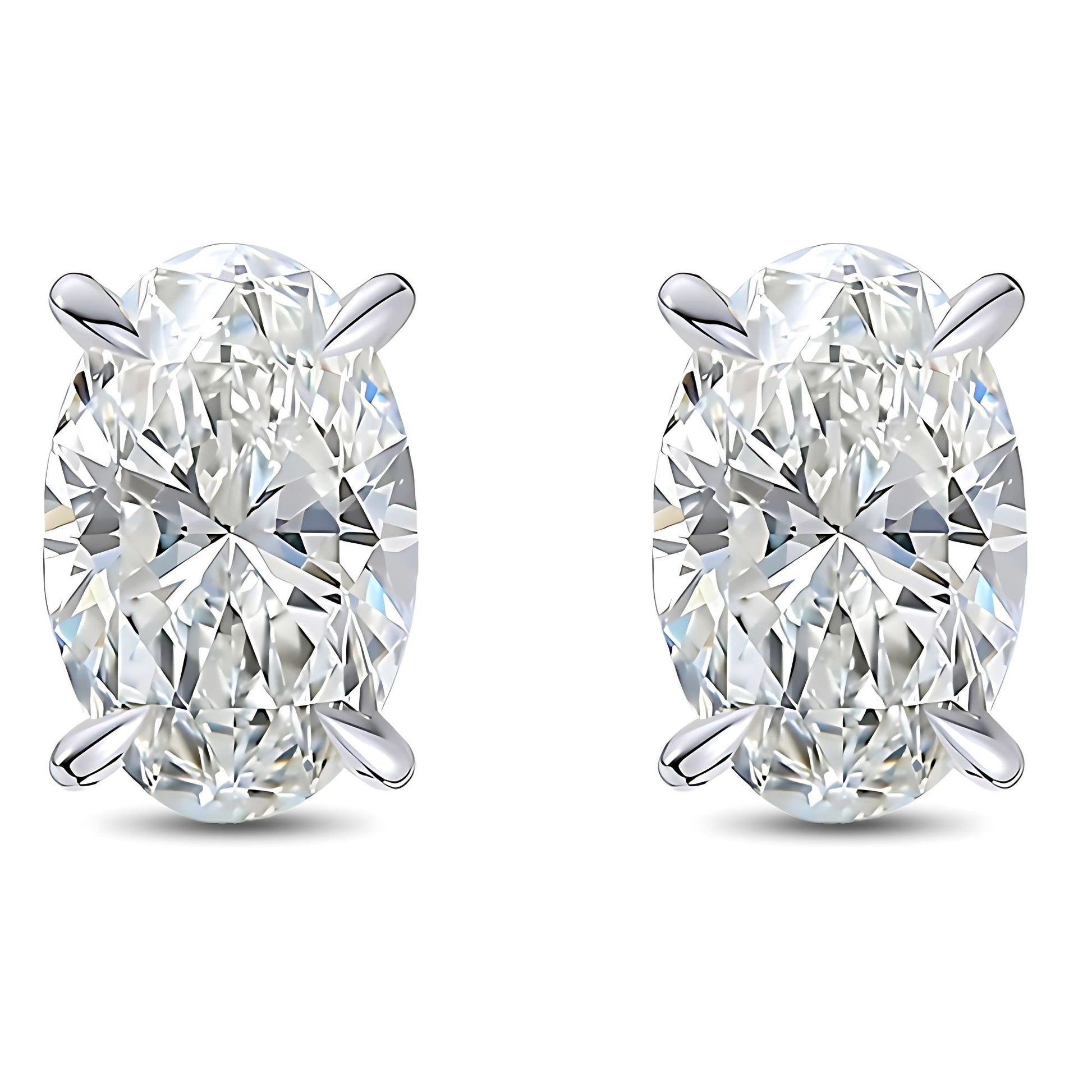 OvalCutStudEarringsforWomen5CtSimulatedDiamondSterlingSilverGingerLyne_Silver-1