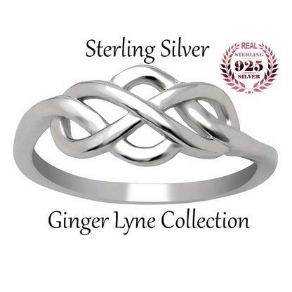 Continuum Infinity Ring 925 Sterling Silver Girls Womens Ginger Lyne Collection