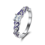 Load image into Gallery viewer, Cherri Purple Bridal Set Cz Princess Engagement Ring Women Ginger Lyne Collection

