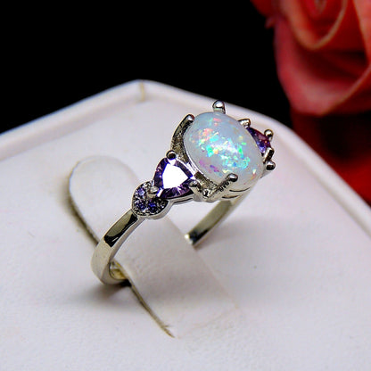 CeliaFireOpalRingPurpleEngagementWomensGingerLyneCollection_Silver-3