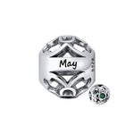 Load image into Gallery viewer, Birthstone Charms for Bracelet Sterling Silver CZ Womens Ginger Lyne Collection - May
