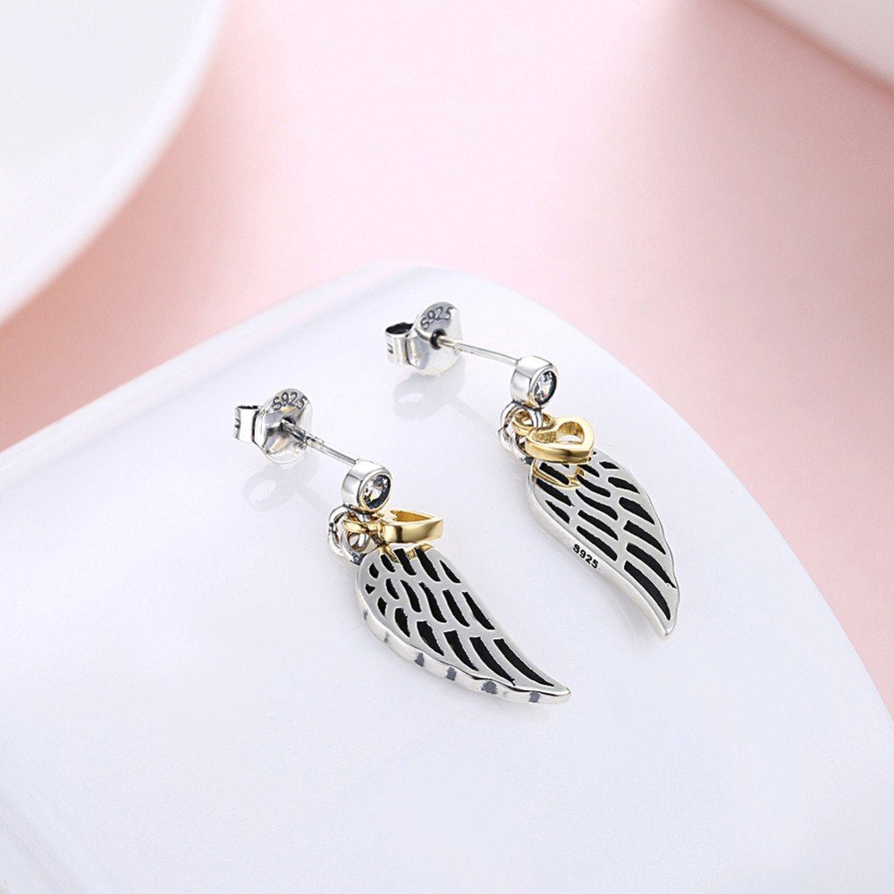StudDangleEarringsforWomenWingsHeartGoldSterlingSilverGingerLyneCollection_silver-2