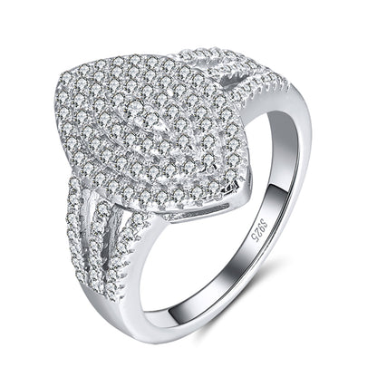 Engagement Statement Ring for Women Marquise Shape Pave Cz Ginger Lyne Collection