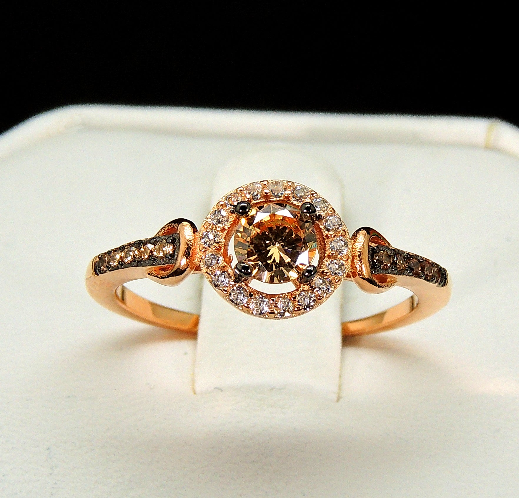 TahishaEngagementRingChocolateCzRoseSilverWomensGingerLyneCollection_Gold-6