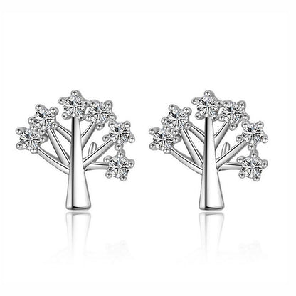 TreeofLifeStudEarringsCzPlatedWomensGingerLyneCollection_Silver-1