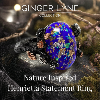 HenriettaBlackTreeBranchGothicInspiredFireOpalEngagementRingforWomenbyGingerLyne_Blue-2