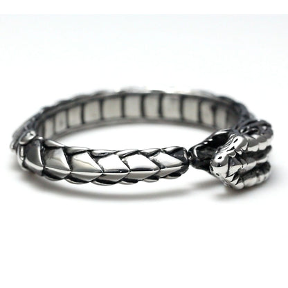 DragonBraceletforWomenorMenStainlessSteelPunkGothicBangleGingerLyneCollection_Silver-5