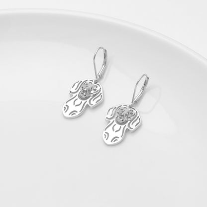 Dachshund Dog Sterling Silver Earrings Necklace Set Women Ginger Lyne Collection - Earrings Only