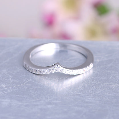 Faith Anniversary Wedding Band for Women Sterling Silver CZ Ginger Lyne Collection