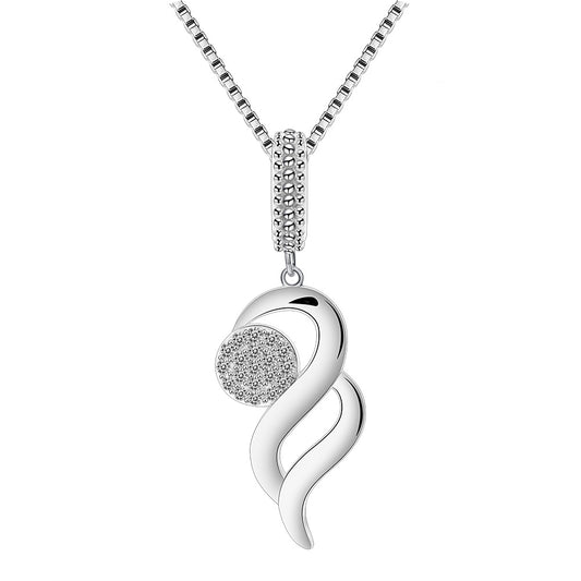 InfinityNecklaceforWomenSterlingSilverPendantClearCzGingerLyneCollection_Silver-1