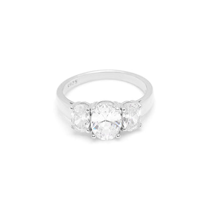 Cassidy Engagement Ring Womens Sterling Silver Cz Ginger Lyne Collection