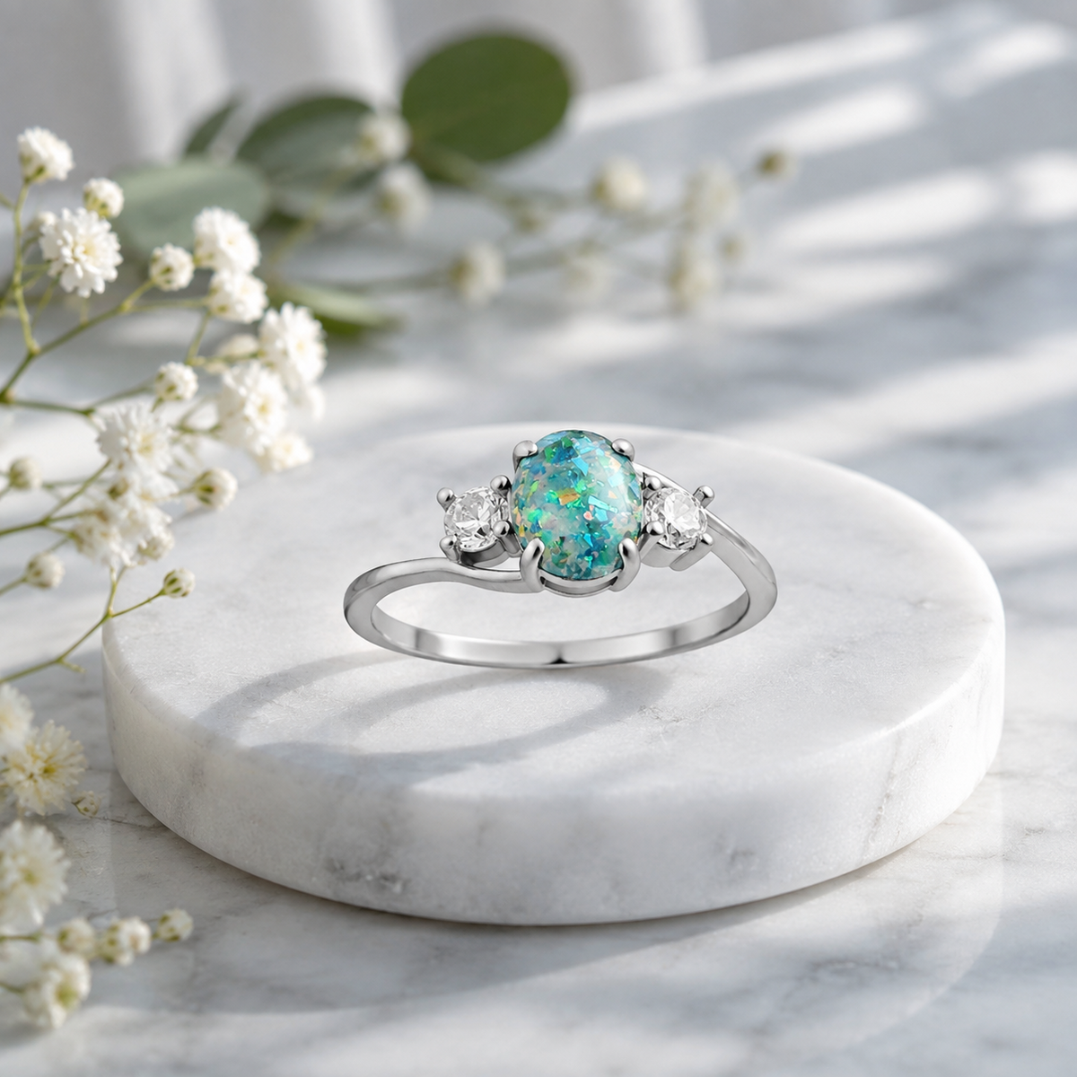 ArletteSimulatedFireGreenorPurpleOpalRingWomensEngagementGingerLyneCollection_Green-2