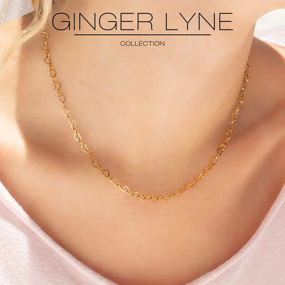 HeartLinkChainNecklaceforWomen20Inch18KGoldPVDPlatedStainlessSteelGingerLyne_Gold-4