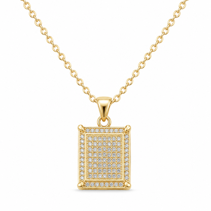 Angelica Necklace Womens Gold Plate Cubic Zirconia Pendant Ginger Lyne Collection - Gold