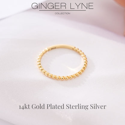EverlyBeadedWeddingBandforWomenSterlingSilverEternityStackingRingbyGingerLyne_Gold-4