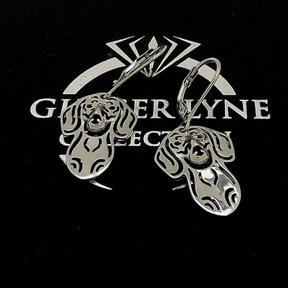 Dachshund Dog Sterling Silver Earrings Necklace Set Women Ginger Lyne Collection - Earrings Only
