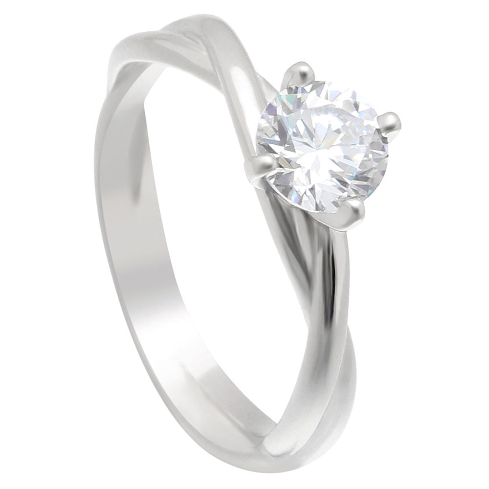 Aurora Engagement Ring Women Cubic Zirconia Sterling Silver Ginger Lyne Collection - 12