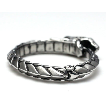 DragonBraceletforWomenorMenStainlessSteelPunkGothicBangleGingerLyneCollection_Silver-4