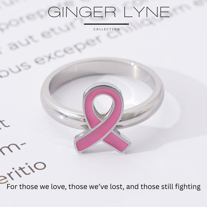 HopeRingPinkRibbonSteelBreastCancerAwarenessWomensGingerLyneCollection_Silver-2