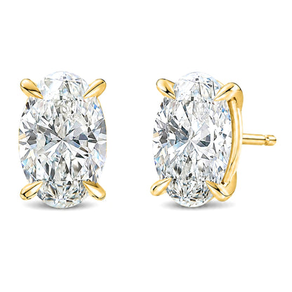 OvalCutStudEarringsforWomen.86CtSimulatedDiamondSterlingSilverGingerLyne_Gold-1