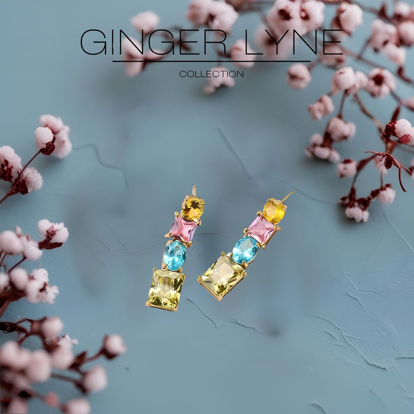 ConfettiJewelDangleEarringsWomensMultiColorandCutCubicZirconiaGingerLyneCollection_Multi-color-4