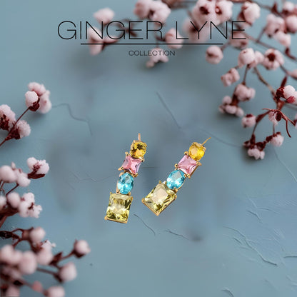 ConfettiJewelDangleEarringsWomensMultiColorandCutCubicZirconiaGingerLyneCollection_Multi-color-4