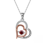 Load image into Gallery viewer, Birthstone Mom Necklace for Mother by Ginger Lyne Sterling Silver Swinging CZ - July
